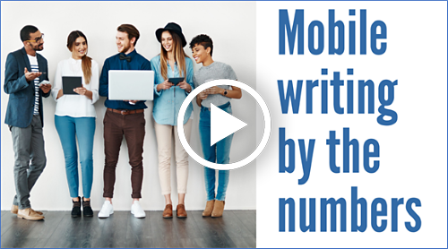 Mobile writing by the numbers