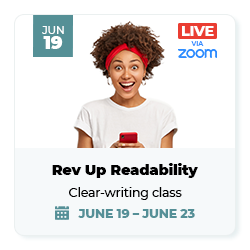 Rev Up Readability, clear-writing workshop on June 19-23